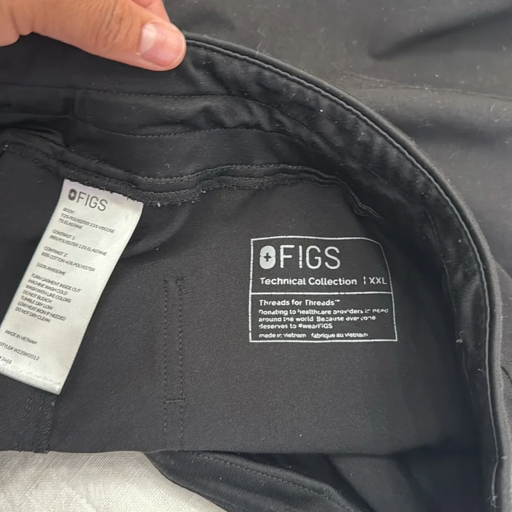 Figs Black Men's V-Neck set sz xxl